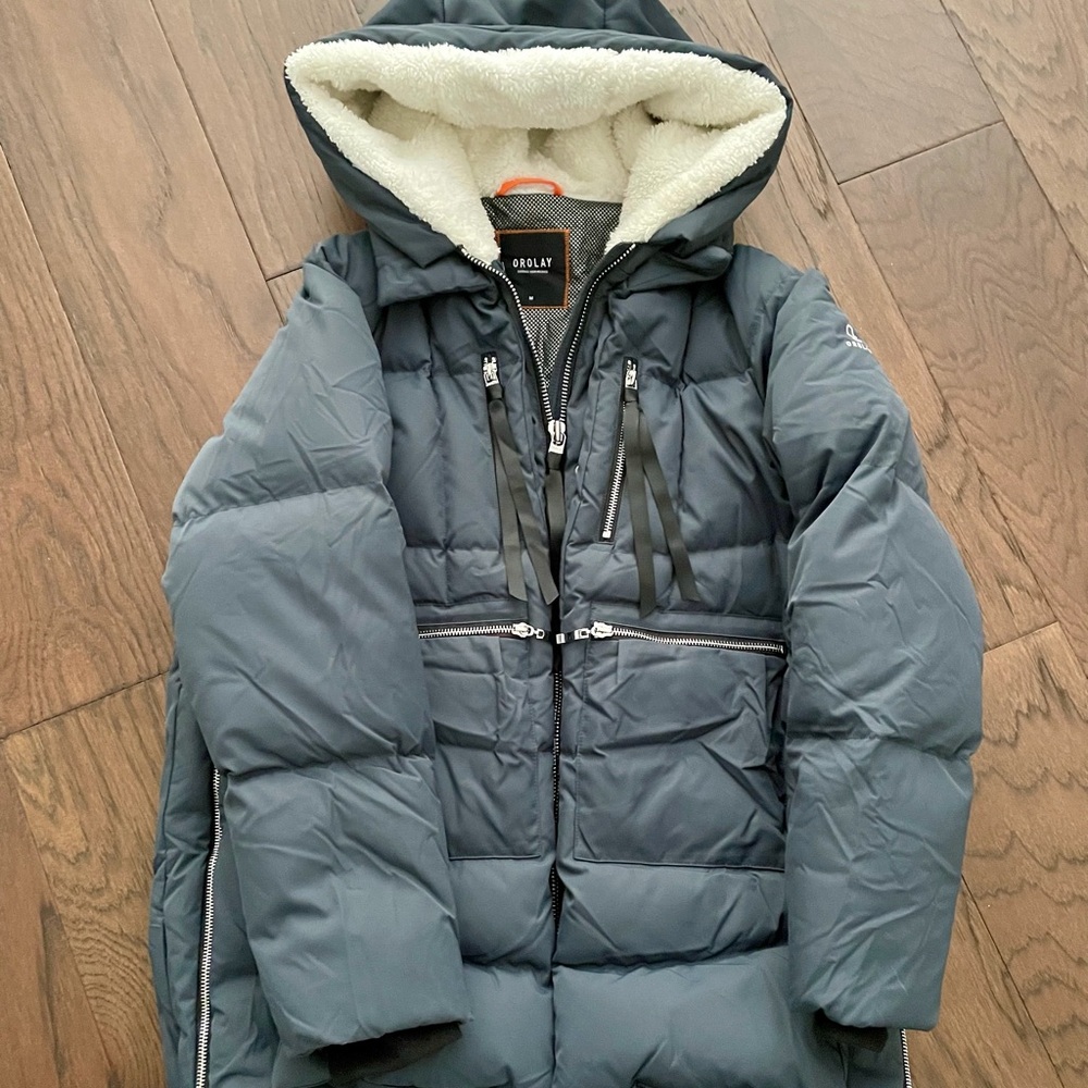 Orolay Women’s Thickened Down Jacket (Med), Navy NWOT